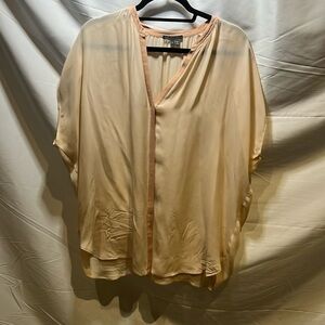 Vince Short Sleeve Blouse - Tangerine